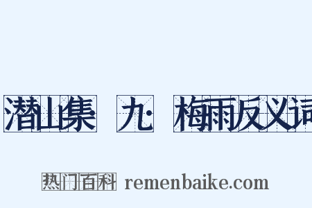 潜山集·九·梅雨反义词是什么意思的图片